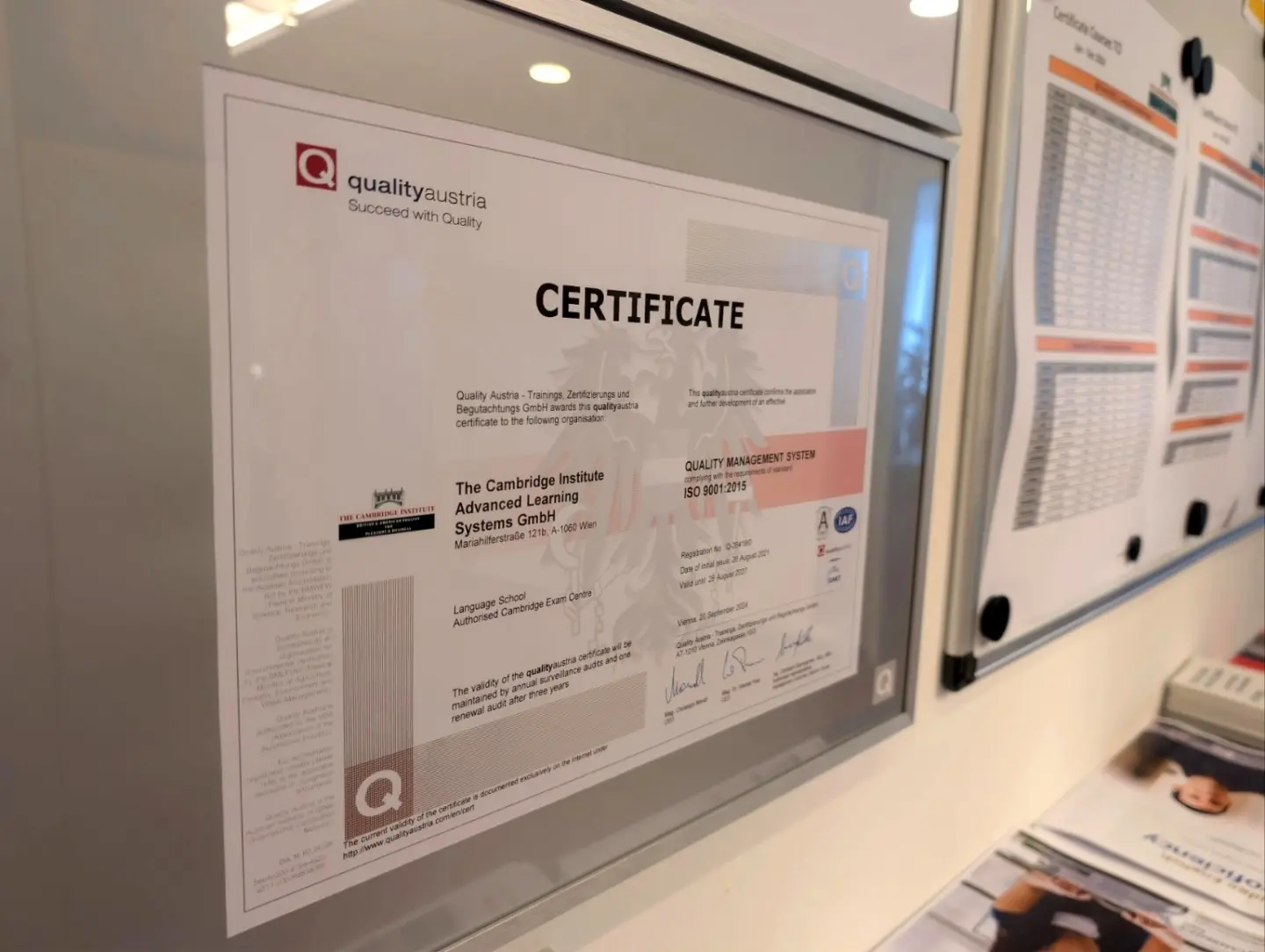 Cambridge Quality Management Certificate