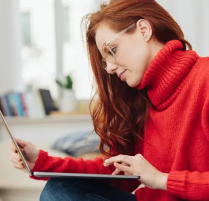 Student on Laptop