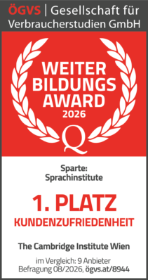 Ö GVS Siegel hoch Weiterbildungsward 1 Platz KUZ Sprachinstitute The Cambridge Institute Wien