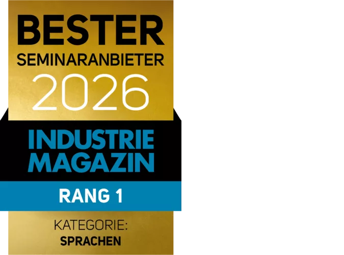 IM Siegel Seminaranbieter26 eckig Sprachen Gold